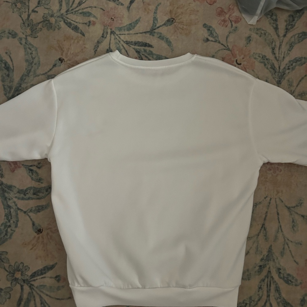 SHEIN White Crew Neck Sweater